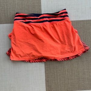 Orange and Navy Lululemon tennis skirt size S